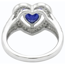 natural heart sapphire 1.50ct ring side angle