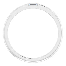 Solitaire Wedding Band Straight Baguette Natural Diamond 0.40 Carats White Gold 14K