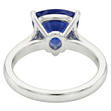 natural trillion sapphire 1.50ct ring profile view