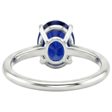 Solitaire Wedding Ring White Gold Blue Sapphire 3 Carats