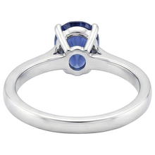 Solitaire White Gold Sri Lankan Sapphire Ring 2.50 Carats