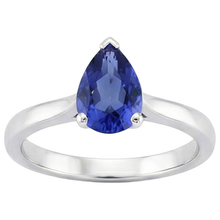 Solitaire White Gold Sri Lankan Sapphire Ring 2.50 Carats
