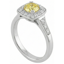 Solitaire With Accent 3.5 Ct Yellow Sapphire And Natural Earth Mined Diamonds Ring