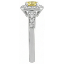 Solitaire With Accent 3.5 Ct Yellow Sapphire And Natural Earth Mined Diamonds Ring