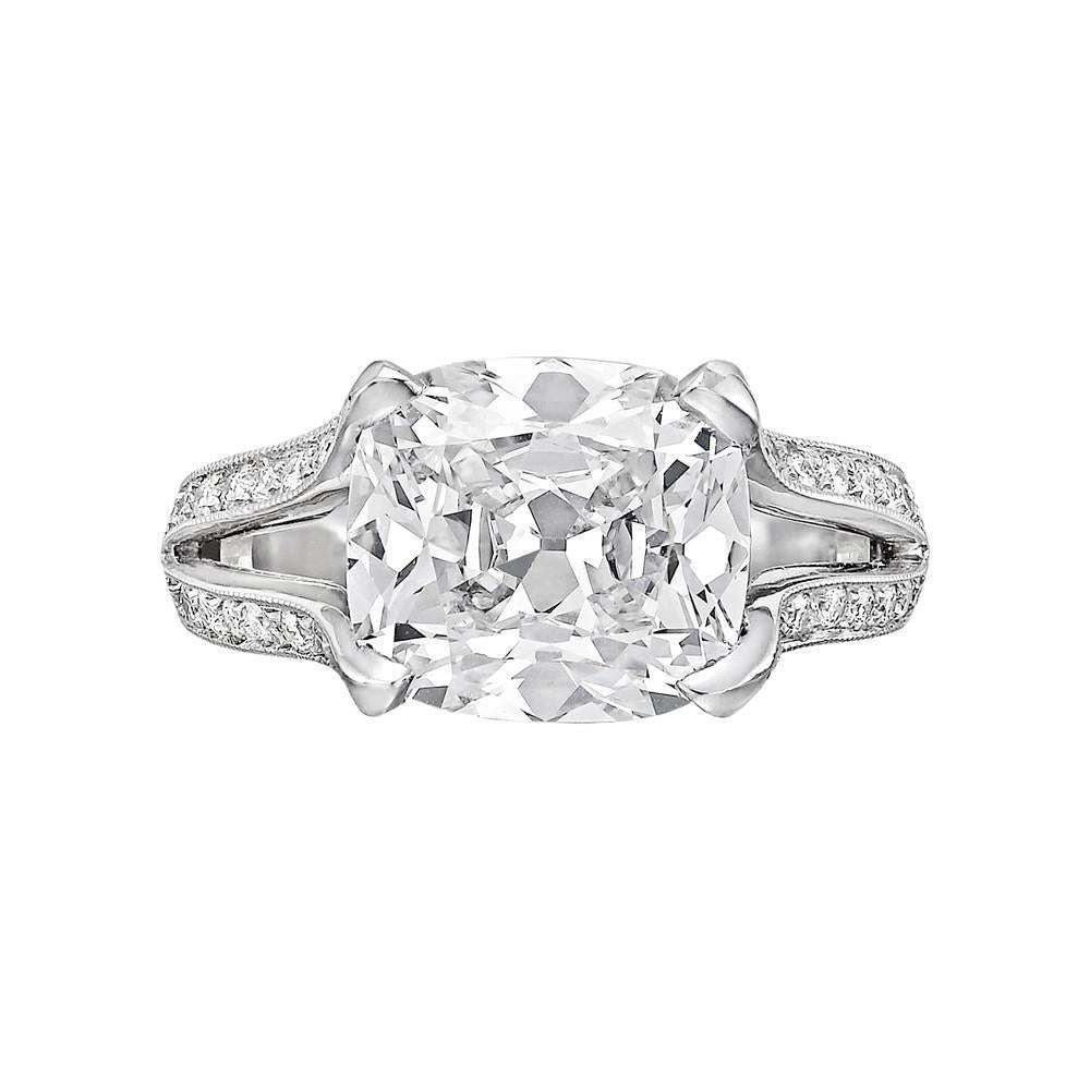 Solitaire With Accent 3.50 Ct. Natural Diamond Engagement Ring Gold White