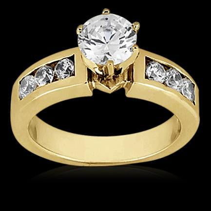 Solitaire With Accent Real Diamond 2.15 Carats Ring 