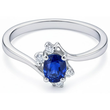 natural round sapphire 1.90ct ring side angle