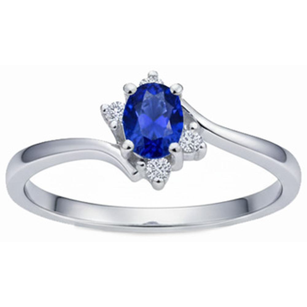 natural round sapphire 1.90ct ring close up detail