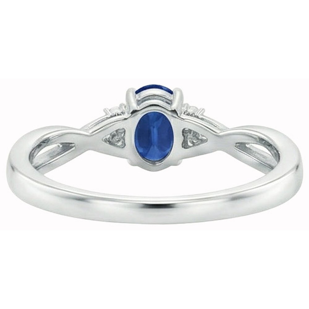 natural round sapphire 1.80ct ring profile view
