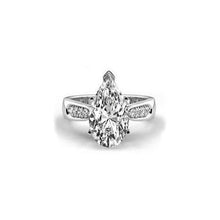 Solitaire With Accents 1.96 Carats Pear Cut Natural Diamond Ring Set
