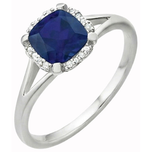 Solitaire With Accents 2.50 Ct Sri Lankan Sapphire And Natural Earth Mined DIAMOND ( NOT LAB GROWN )s Ring
