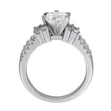 Solitaire With Accents 2 Carats Real Diamond Engagement Fancy Ring Gold 14K