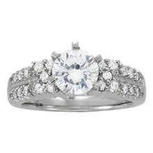 Solitaire With Accents 2 Carats Real Diamond Engagement Fancy Ring Gold 14K