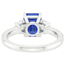 natural emerald sapphire 5ct ring top view