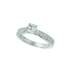 Solitaire With Accents Natural Diamond Fancy Ring 1 Carats