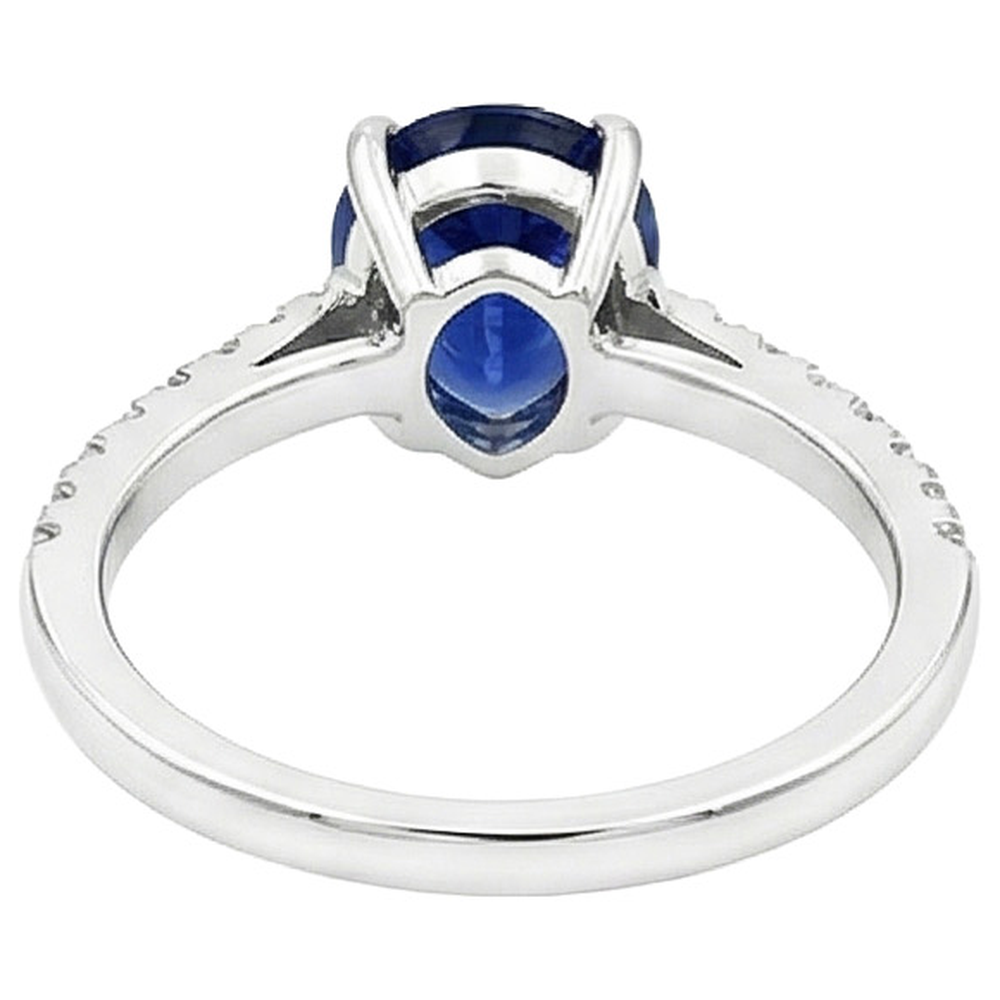 natural round sapphire 2.50ct ring side angle