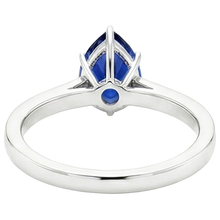 Solitaire With Accents Ring Blue Sapphire 3.50 Carats Channel Setting