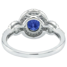 Solitaire With Accents Sapphire Natural Earth Mined DIAMOND ( NOT LAB GROWN ) Ring 3.25 Carats WG 14K
