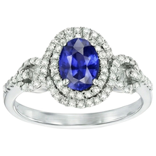 Solitaire With Accents Sapphire Natural Earth Mined DIAMOND ( NOT LAB GROWN ) Ring 3.25 Carats WG 14K