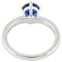 natural round sapphire 5ct ring side angle