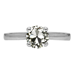 Genuine Antique Cushion Brilliant Diamond Solitaire Engagement
