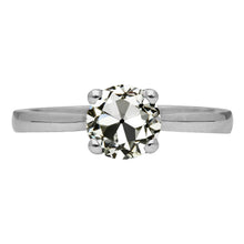 Genuine Brilliant Diamond Solitaire Engagement Ring 2 ct 14K White Gold – main view