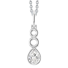 Drop Pendant 14 Karat White Gold with Brilliant Diamond – main view