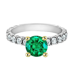 VVS Precious Stone Ring – Colombian Emerald 2.50 ct 14 Karat Two