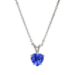 Handcrafted Cornflower Blue Sapphire Stone Pendant Necklace 1 ct