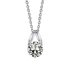 Handcrafted Diamond Pendant 1 ct – 14K White Gold – HarryChadEnt