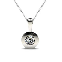 Brilliant Diamond Pendant Necklace 1-ct 14K White Gold – main view