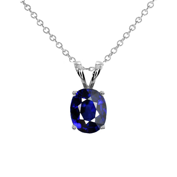 Designer Cornflower Blue Sapphire Precious Stone Pendant 2 ct – main view