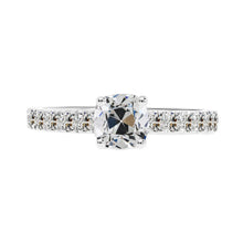 Authentic Diamond Solitaire with Side Stones – main view