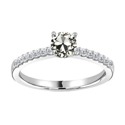 Sparkling Solitaire with Side Stones – Diamond 1 ct |