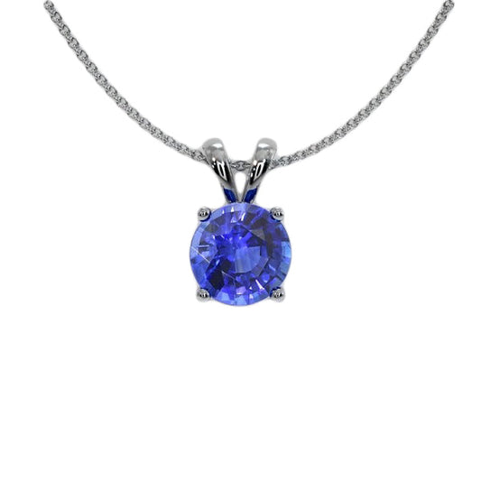 Earth-Mined Blue Sapphire Precious Stone Pendant – main view