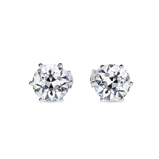 Drop Earrings 14 Karat White Gold with Brilliant Diamond – main view