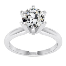 Solitaire Ring 14K White Gold with Brilliant Diamond – main view