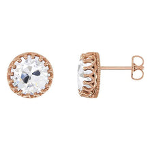 Handcrafted Diamond Earrings 4 ct – front view