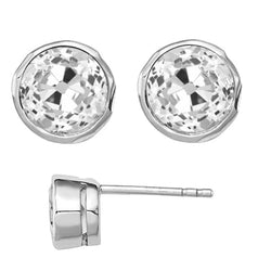 Natural Old Mine Cut Brilliant Diamond Earrings – 4 ct in 14K