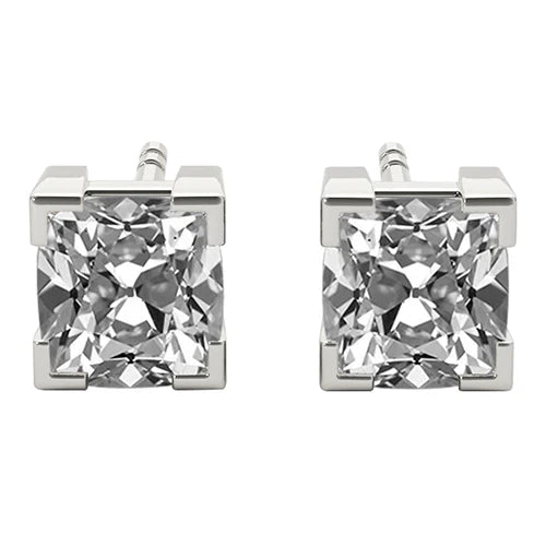 Handmade Fine Diamond Stud Earrings 6.50 ct – main view