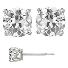 Authentic Diamond Earrings 7 ct 14 Karat White Gold – main view