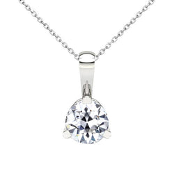 Old Mine Cut Pendant Necklace – Diamond 1.50 ct 14K White Gold