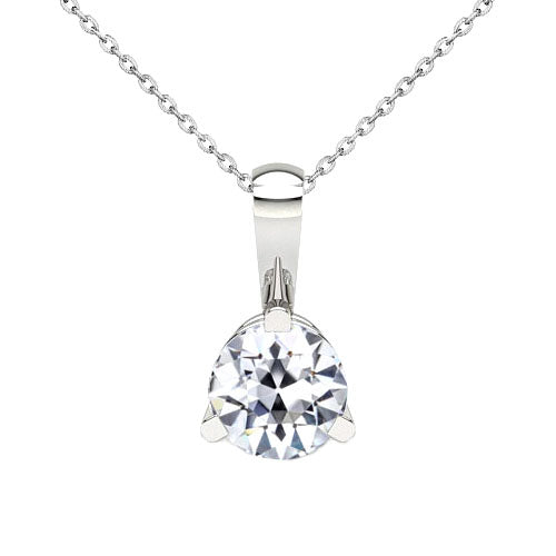 Old Mine Cut Diamond ring in 14K White Gold – main view