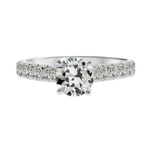 Earth-Mined Brilliant Diamond Solitaire with Side Stones – main view