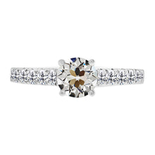 Earth-Mined Diamond Solitaire Ring with Accents – main view