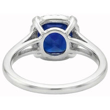Solitaire With Accents 2.50 Ct Sri Lankan Sapphire And Natural Earth Mined DIAMOND ( NOT LAB GROWN )s Ring