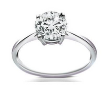 Solitaire Round Cut 2.50 Carats Natural Earth Mined Diamond Engagement Ring White Gold 14K