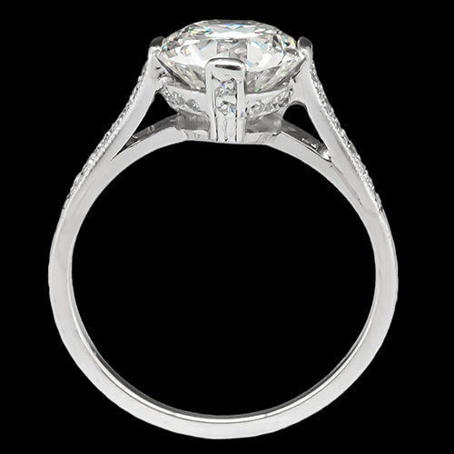 Solitaire Round Ring Accents Prong Set Old Miner Real Natural Earth Mined Diamonds 2.50 Carats