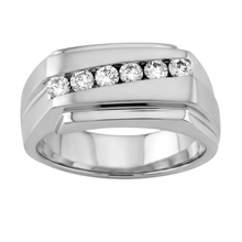 Sparkling 0.50 Carats Round Genuine Natural Earth Mined DIAMOND ( NOT LAB GROWN )s Men Ring White Gold 14K