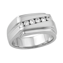 Sparkling 0.50 Carats Round Genuine Natural Earth Mined DIAMOND ( NOT LAB GROWN )s Men Ring White Gold 14K